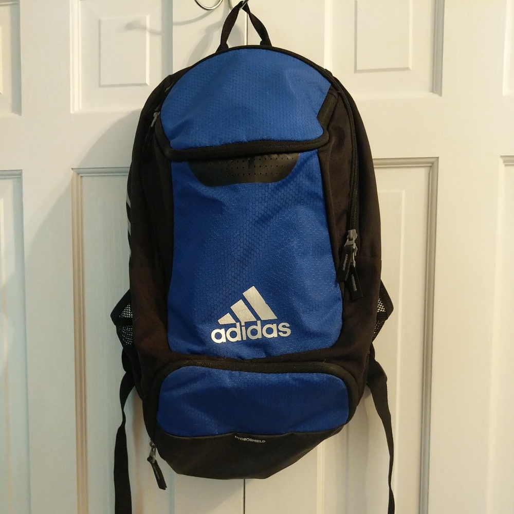 Adidas Climaproof Hydro Shield Stadium Team Gear up Soccer Sports Backpack Blue